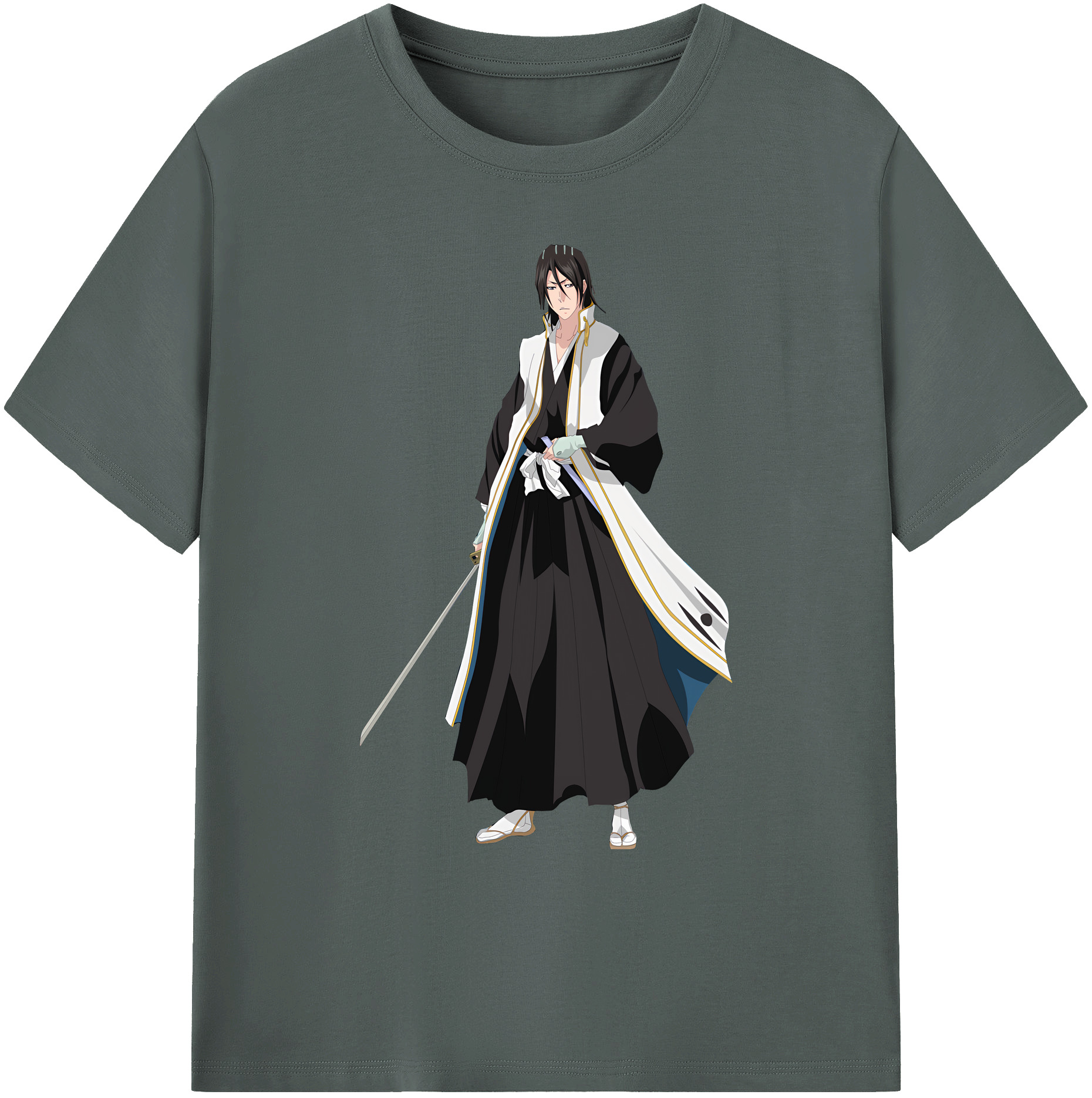 （画像用） ブリーチ くちき びゃくや BLEACH Kuchiki Byakuya 綿100％ メンズ半袖Tシャツ｜肌触りやわらか＆通気性